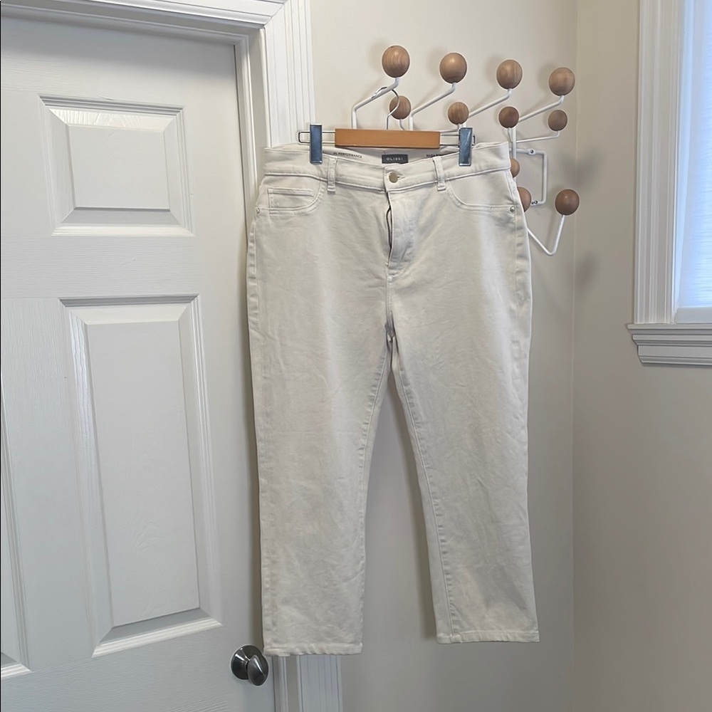 DL1961 - Mara Straight Mid Rise Instasculpt Jeans - Cream - 32
